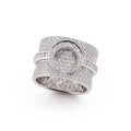 Al Coro Mezzaluna Ring (NR8349WW) aus Weißgold mit Diamant
