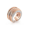 Al Coro Mezzaluna Ring (R6993R) aus Bicolor-Gold mit Diamant
