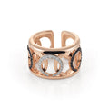 Al Coro Mezzaluna Ring (R7625BSR) aus Bicolor-Gold mit Diamant und Saphir