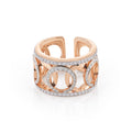 Al Coro Mezzaluna Ring (R7626WR) aus Roségold mit Diamant