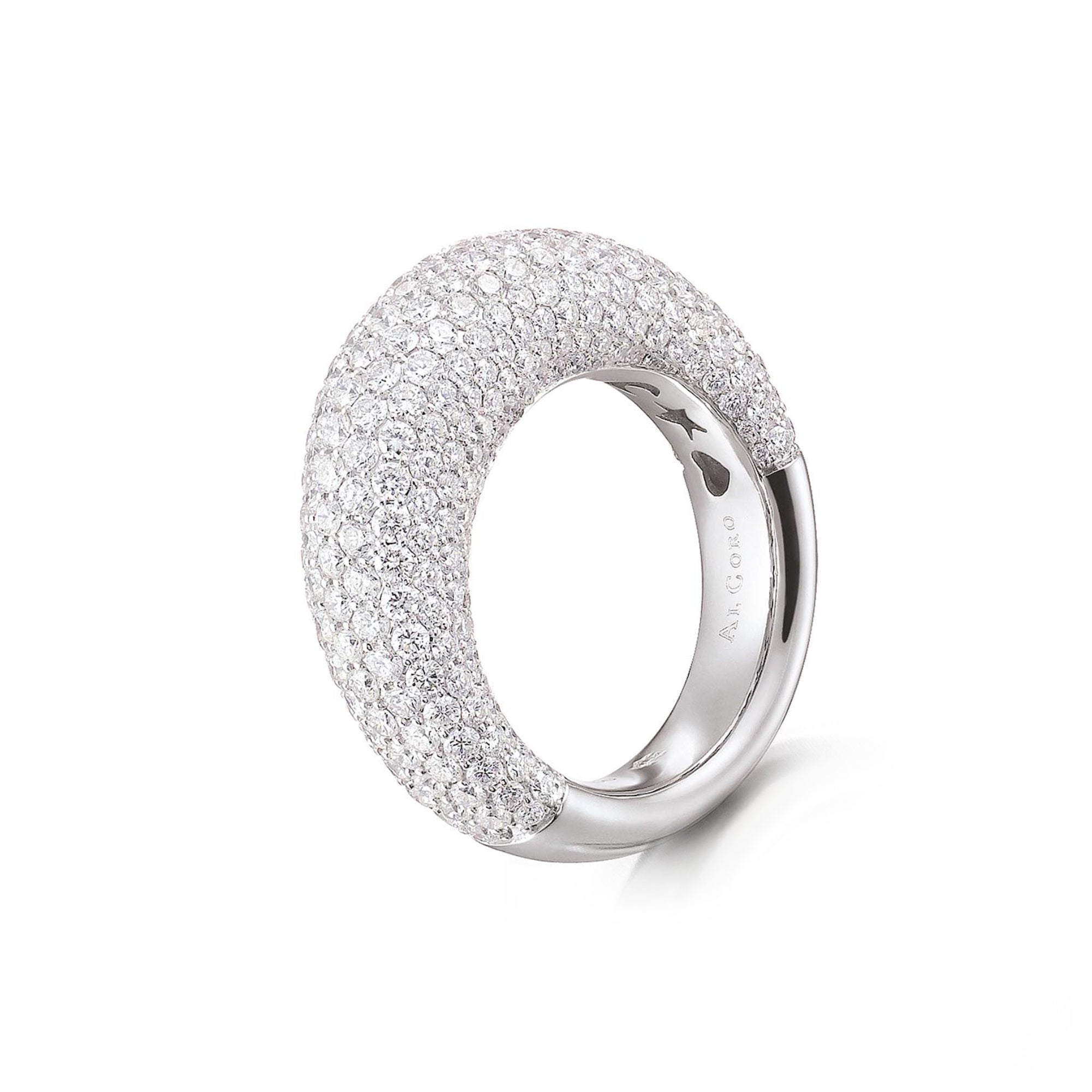 Al Coro O-Cellection Ring (R6664) aus Weißgold mit Diamant