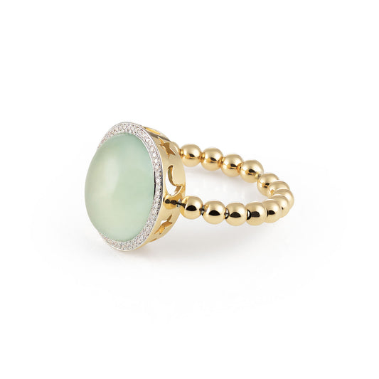 Al Coro Palladio Ring (NR4034PG) aus Gelbgold mit Diamant