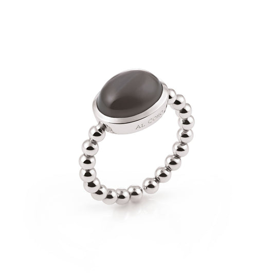 Palladio Ring, Weißgold • Mondstein von Al Coro (NR9376GMW)