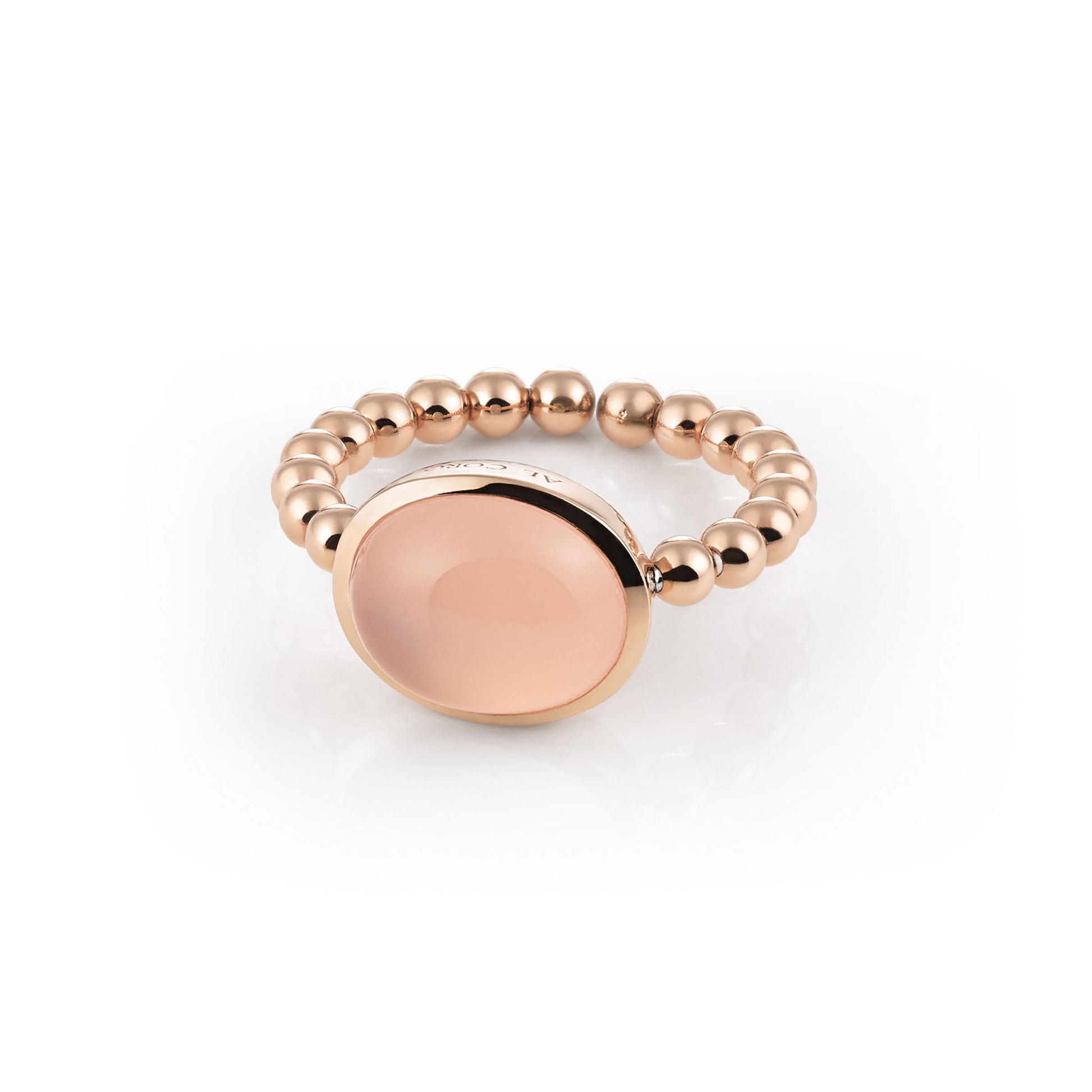 Al Coro Palladio Ring (NR937PCR) aus Roségold mit Chalcedon