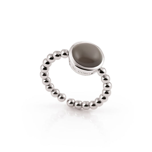 Palladio Ring, Weißgold • Mondstein von Al Coro (NR938BMW)