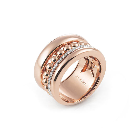 Al Coro Palladio Ring (R7268R) aus Roségold mit Diamant