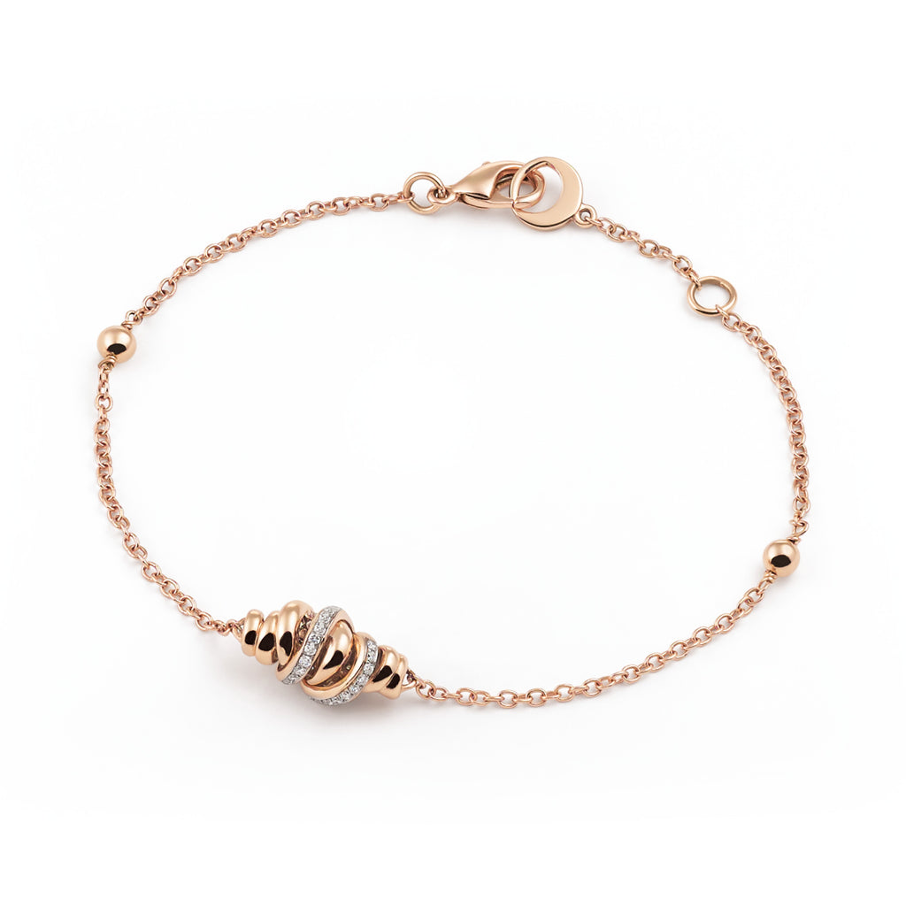 Al Coro Serenata Armband (B519WR) aus Bicolor-Gold mit Diamant