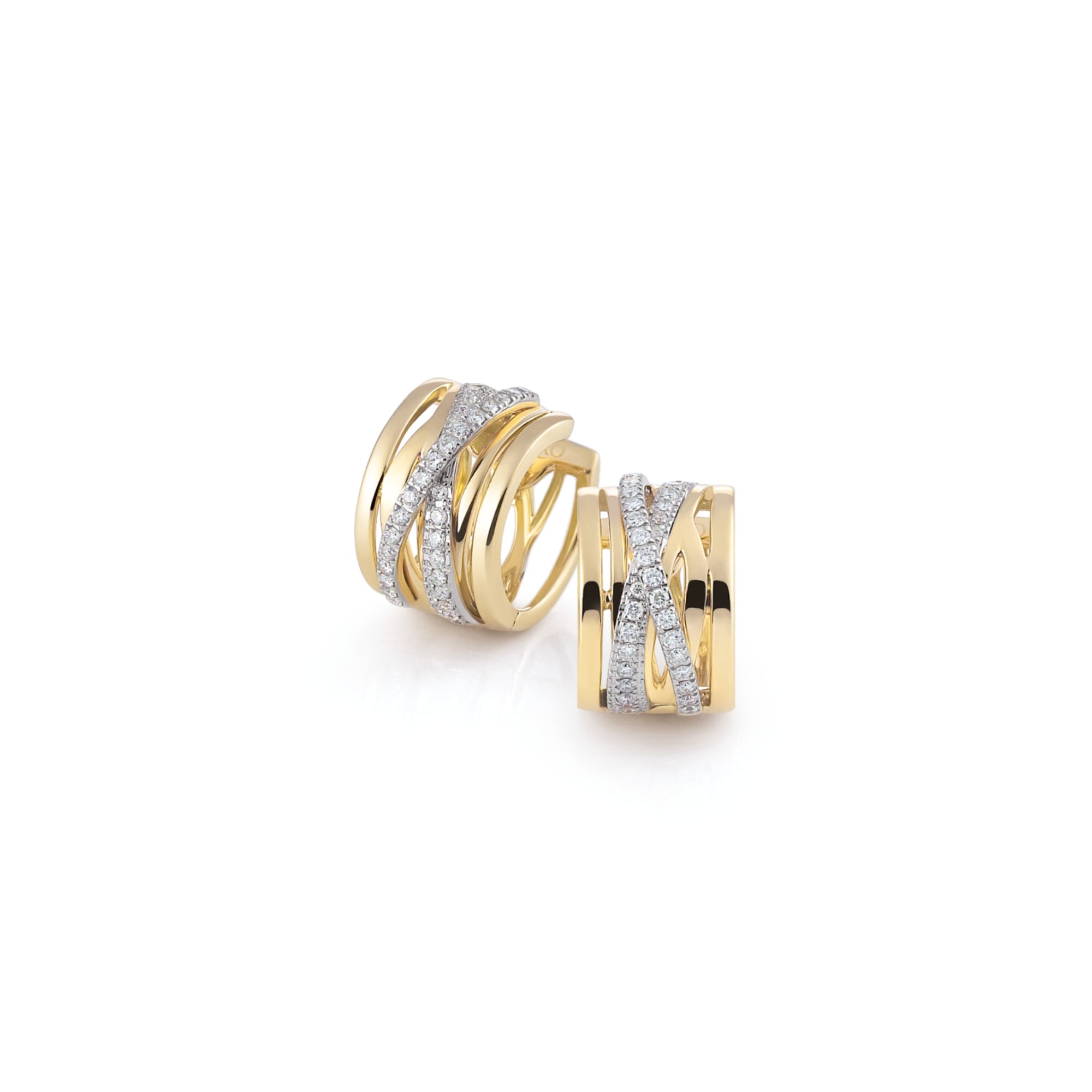 Al Coro Serenata Creolen (NE424G) aus Bicolor-Gold mit Diamant