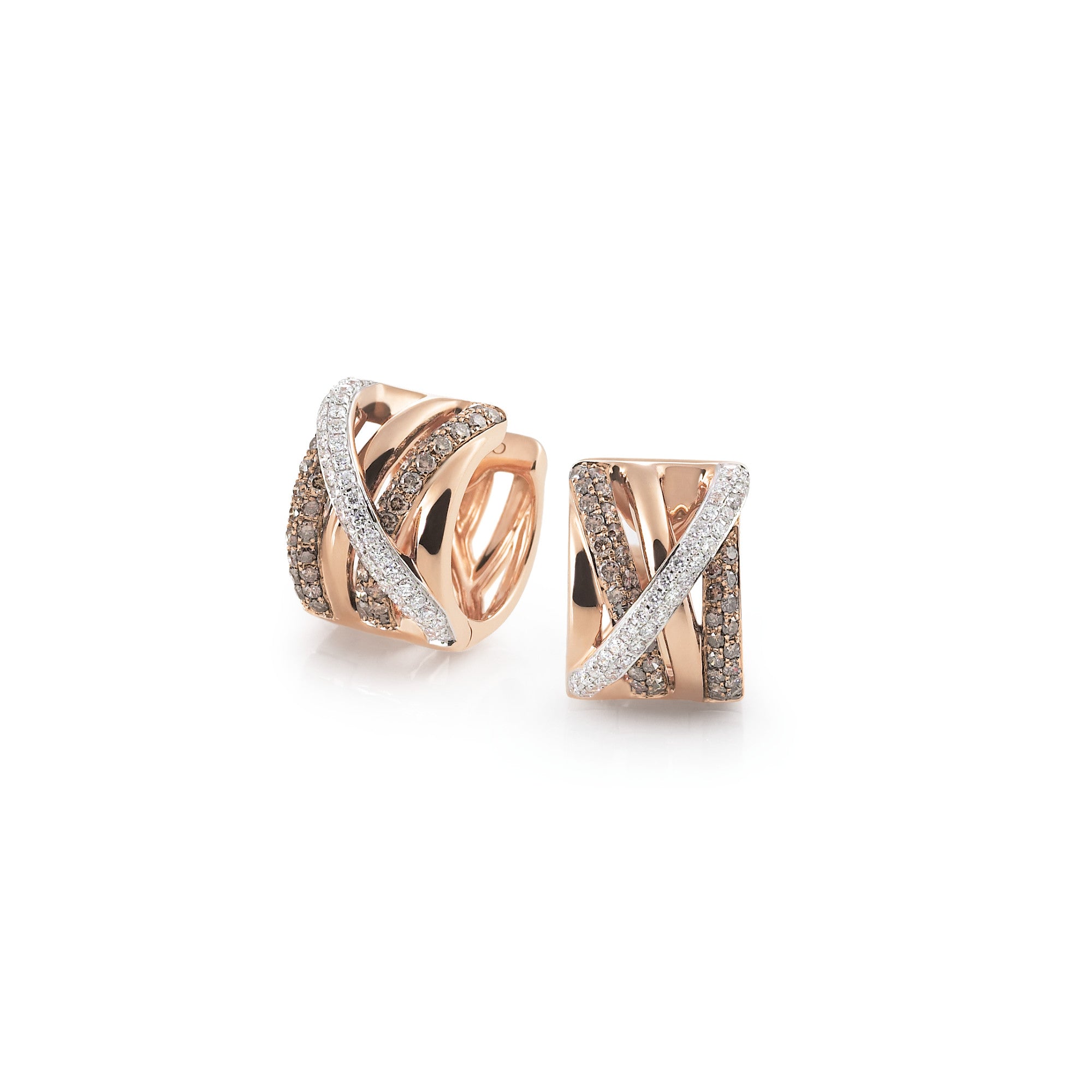Al Coro Serenata Creolen (NE9918BR) aus Bicolor-Gold mit Diamant