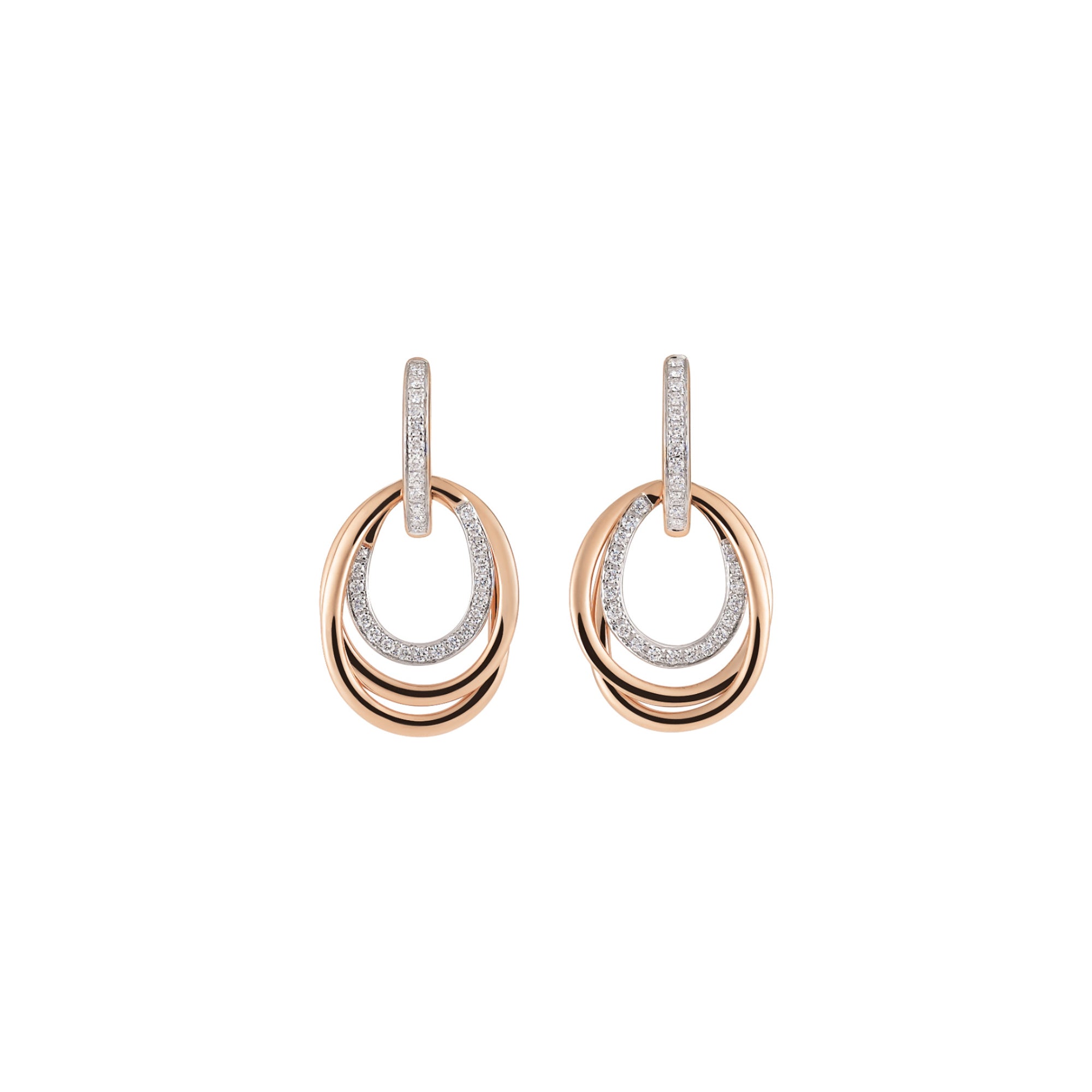 Al Coro Serenata Ohrhänger (NE919WR) aus Bicolor-Gold mit Diamant
