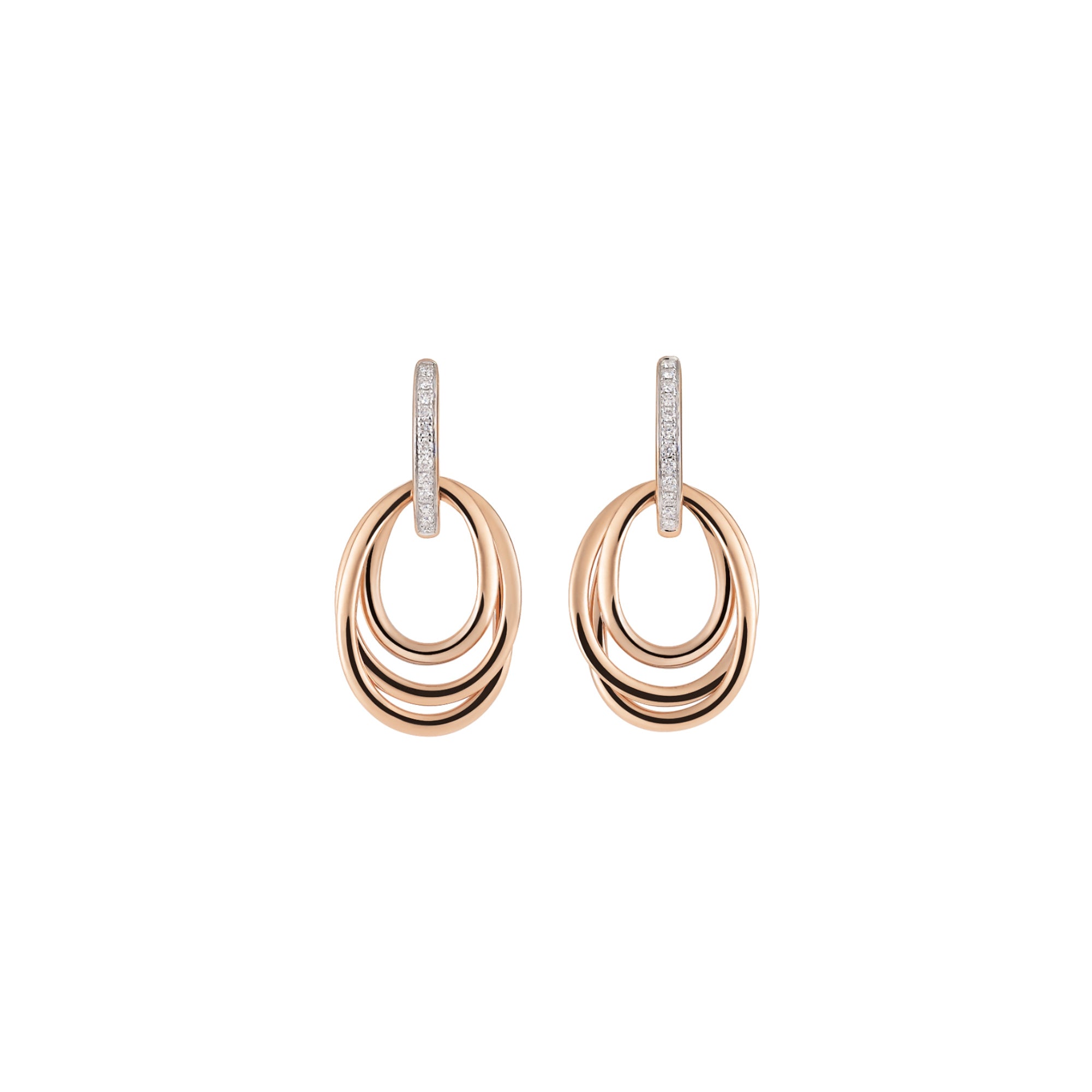 Al Coro Serenata Ohrhänger (NE920R) aus Bicolor-Gold mit Diamant