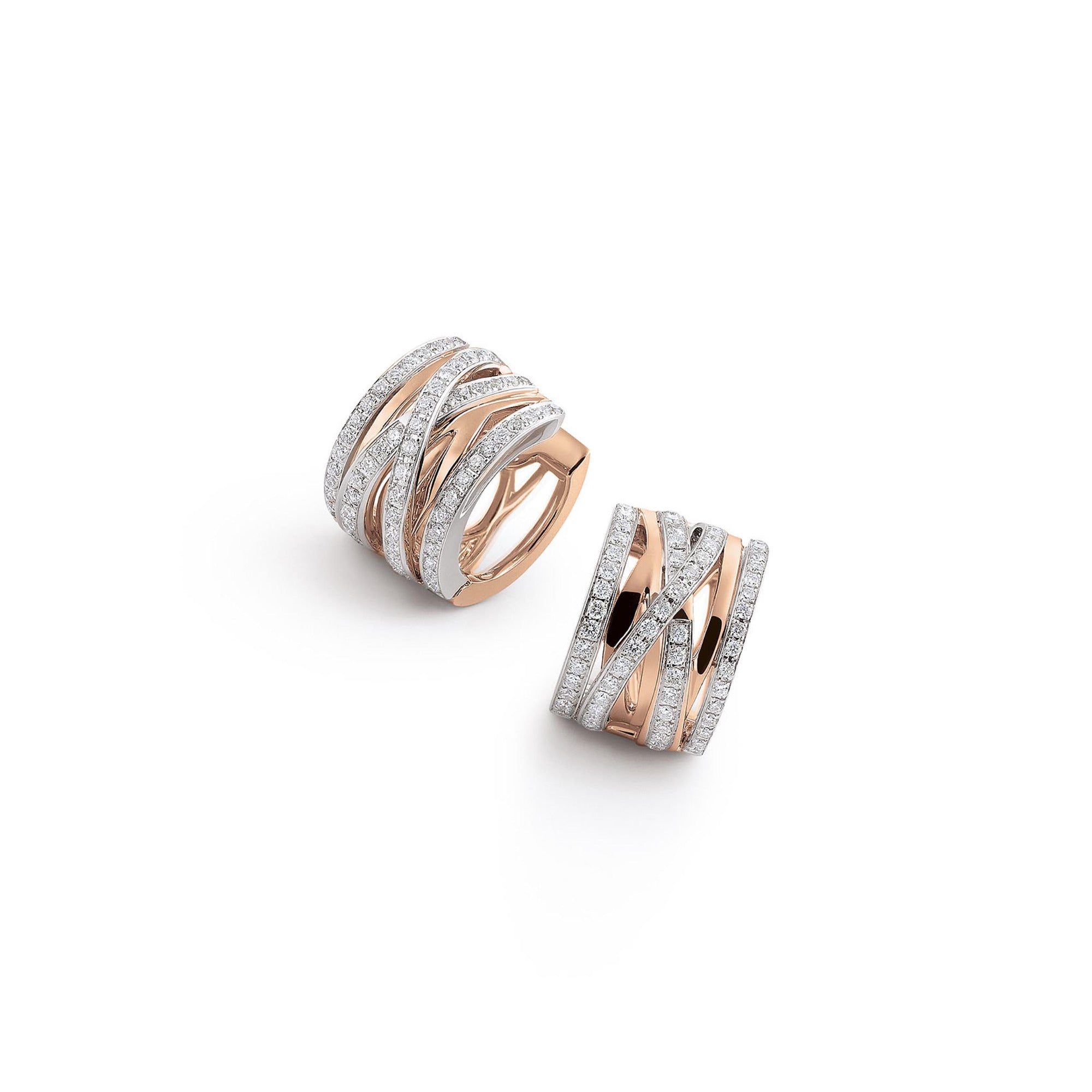 Al Coro Serenata Ohrring (NE377R) aus Bicolor-Gold mit Diamant