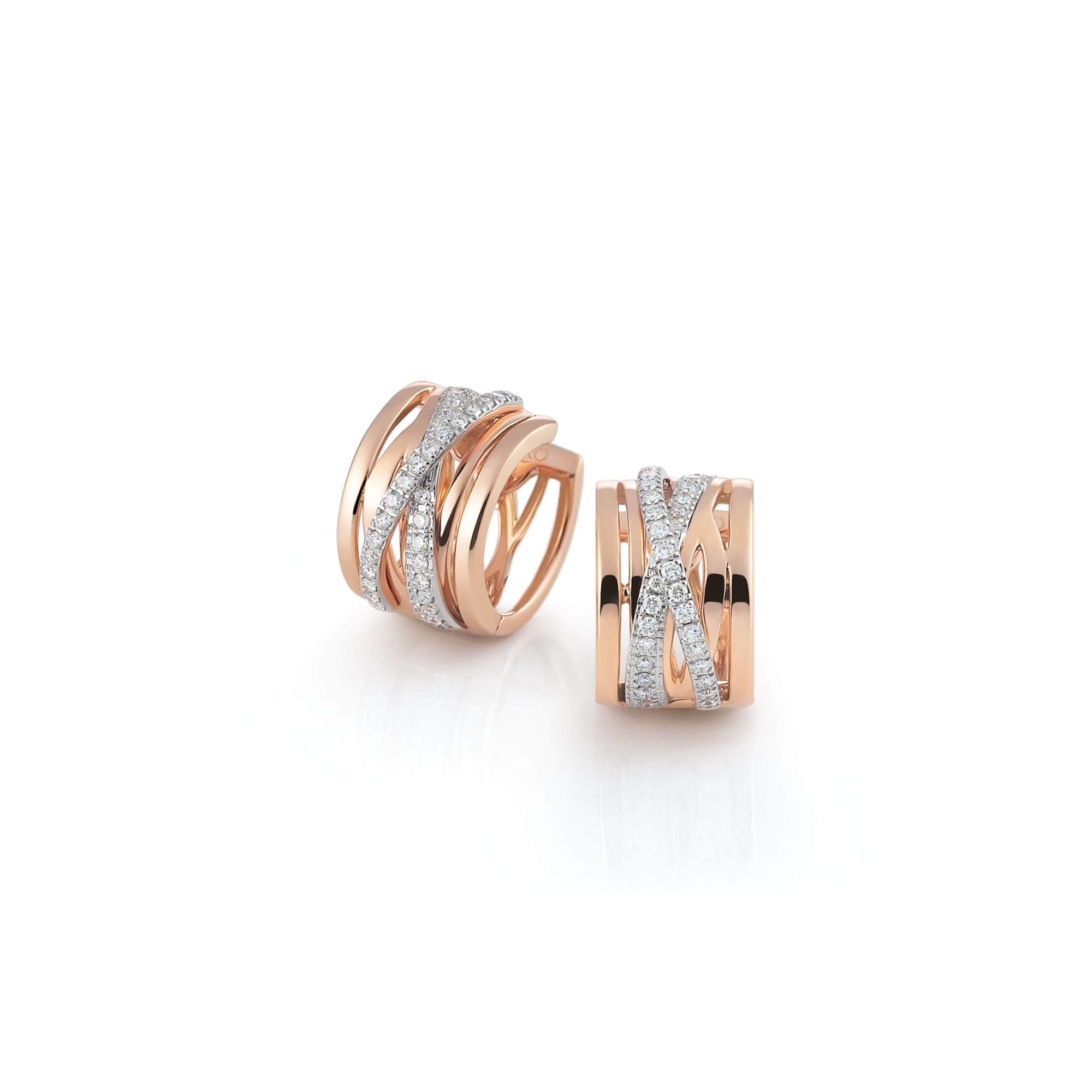 Al Coro Serenata Ohrring (NE424R) aus Bicolor-Gold mit Diamant