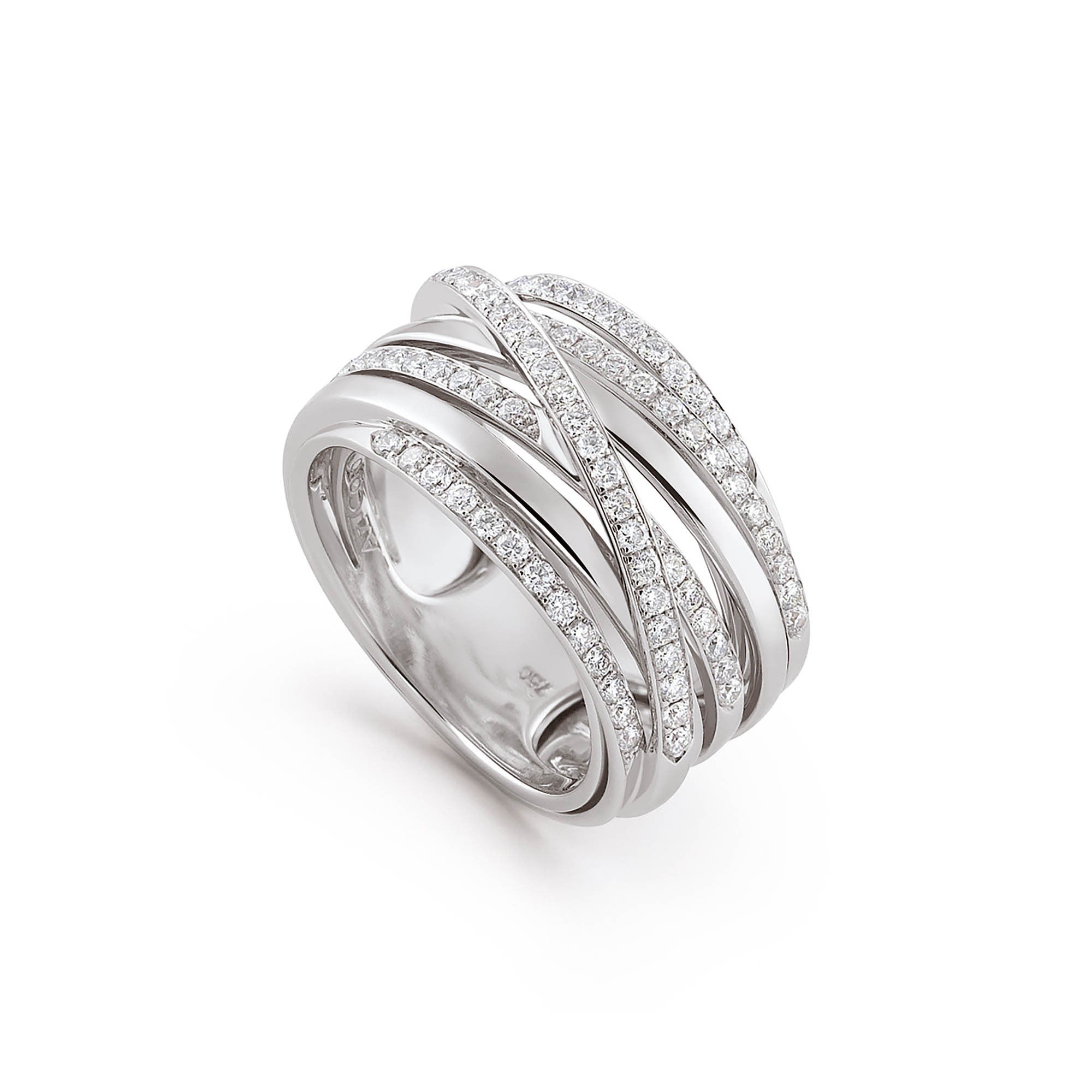 Al Coro Serenata Ring (NR376W) aus Weißgold mit Diamant