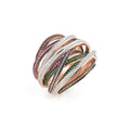 Al Coro Serenata Ring (NR819R) mit Diamant, Saphir und Tsavorit