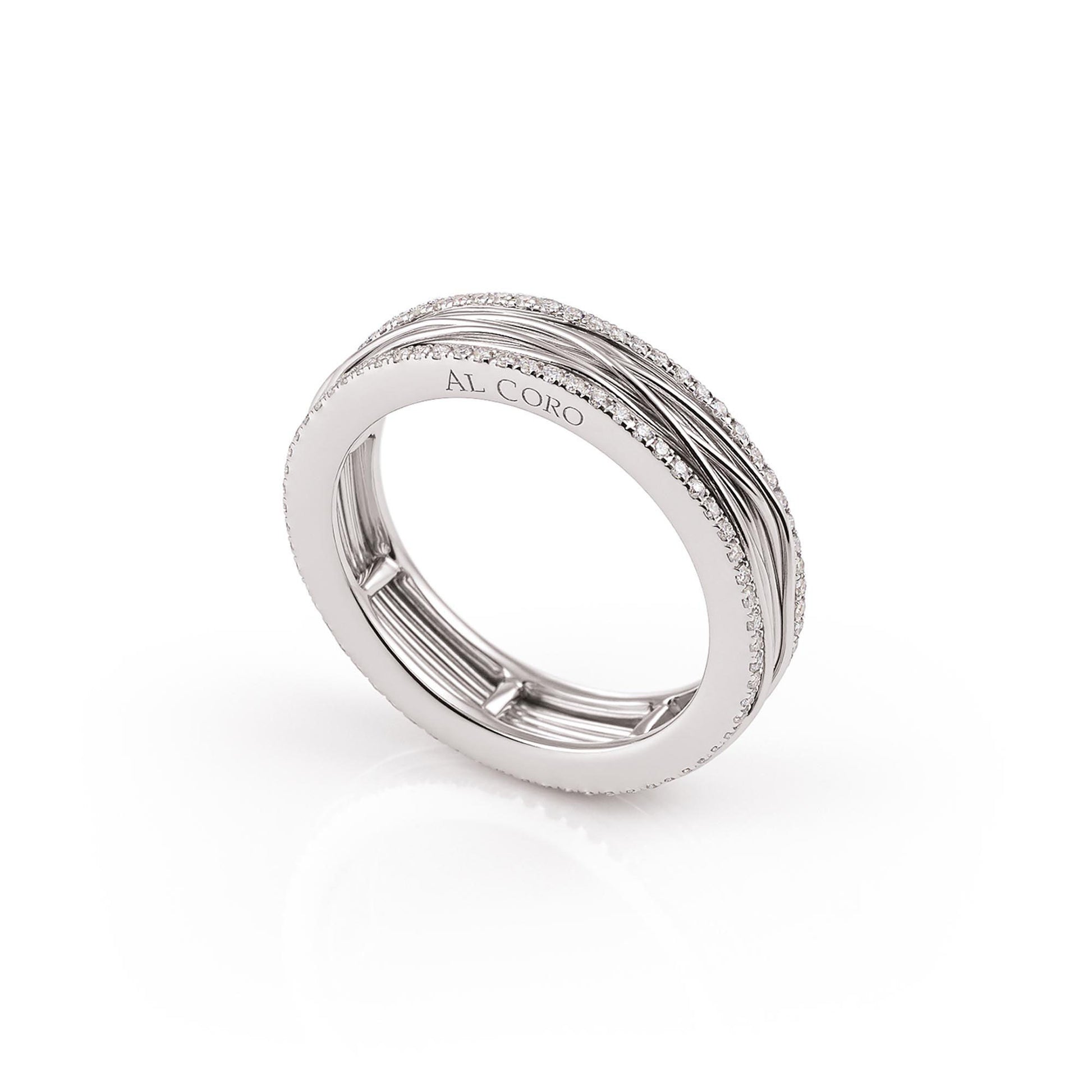 Al Coro Serenata Ring (NR904W) aus Weißgold mit Diamant