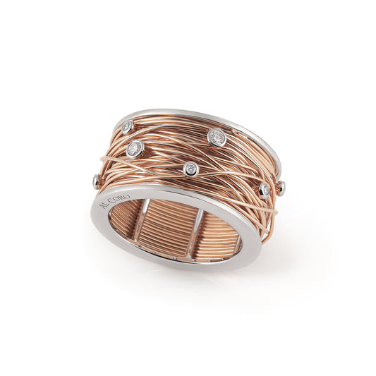 Al Coro Serenata Ring (NR906WR) aus Bicolor-Gold mit Diamant