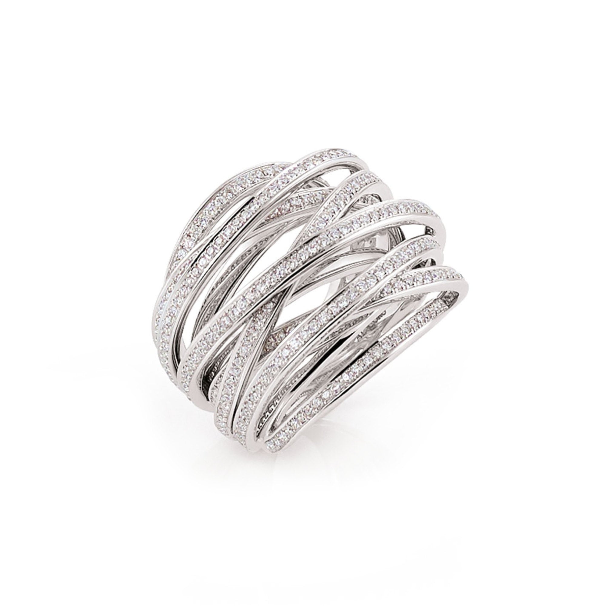 Al Coro Serenata Ring (NR950W) aus Weißgold mit Diamant