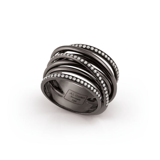 Al Coro Serenata Ring (R6405B) aus Weißgold mit Diamant