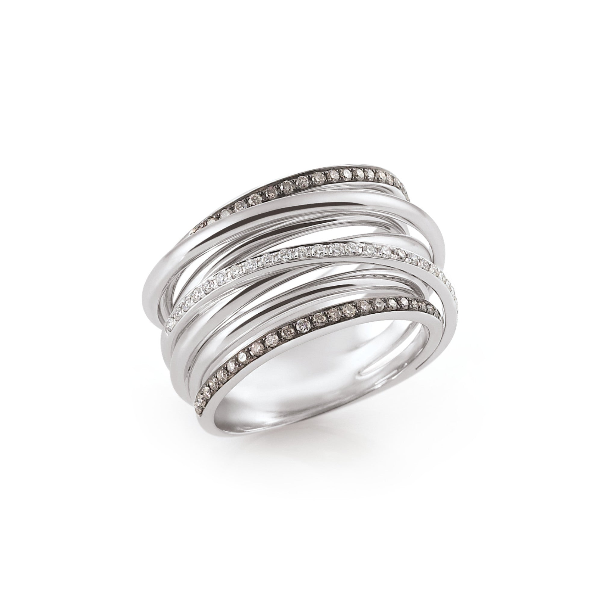 Al Coro Serenata Ring (R6405BDW) aus Weißgold mit Diamant