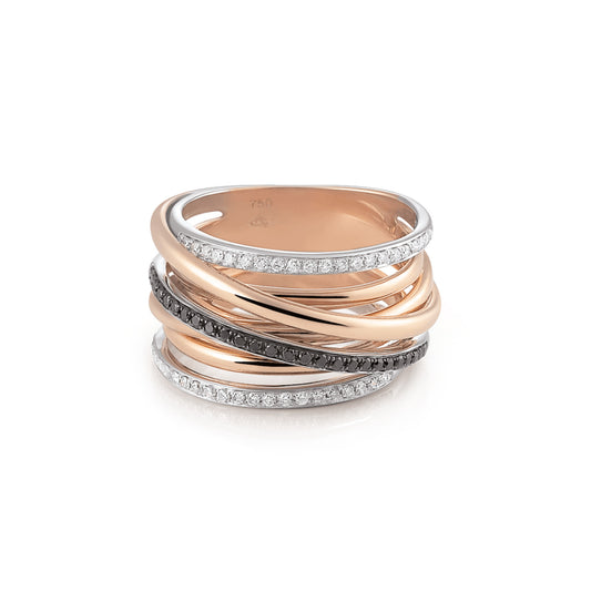 Al Coro Serenata Ring (R6405RB) aus Bicolor-Gold