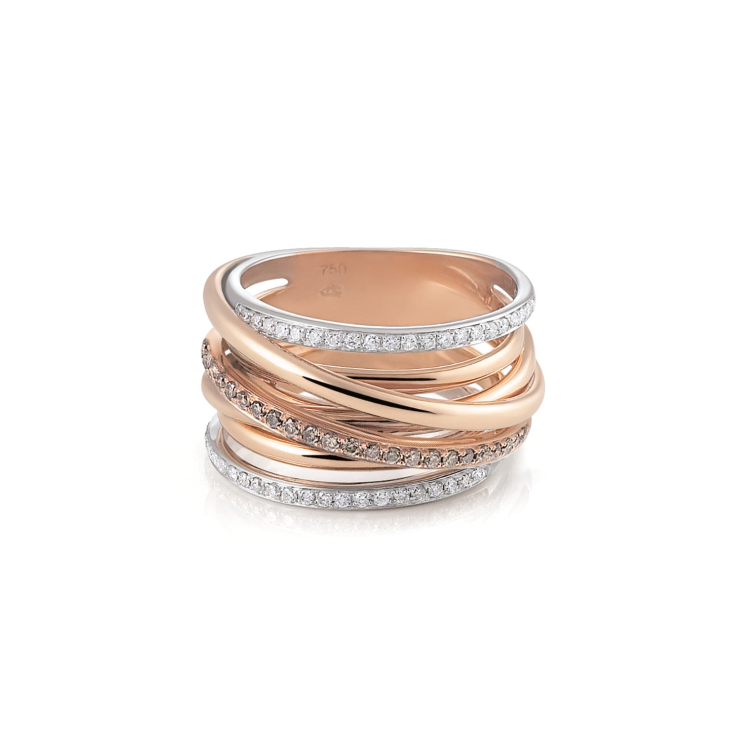 Al Coro Serenata Ring (R6405RBD) aus Bicolor-Gold mit Diamant