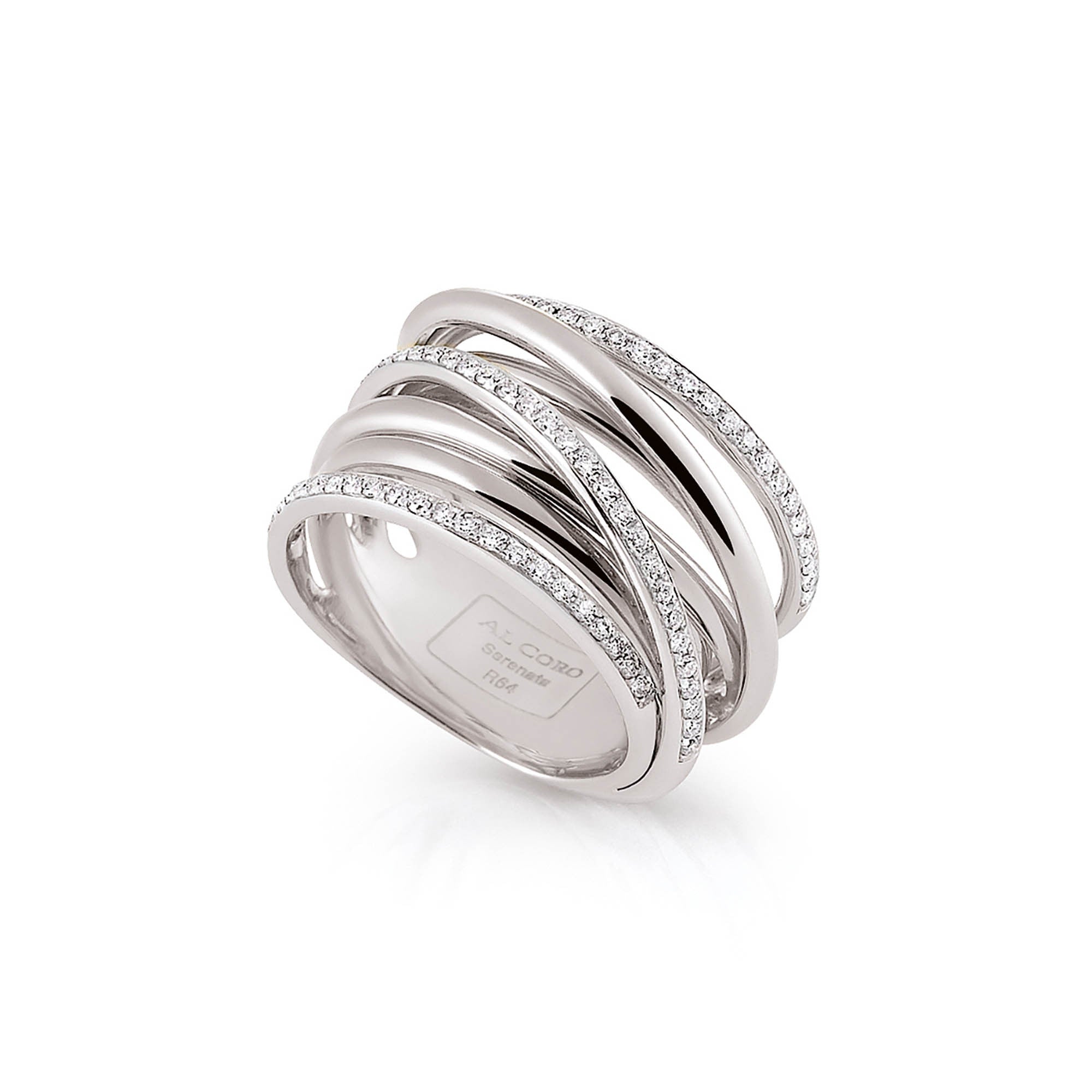 Al Coro Serenata Ring (R6405W) aus Weißgold mit Diamant
