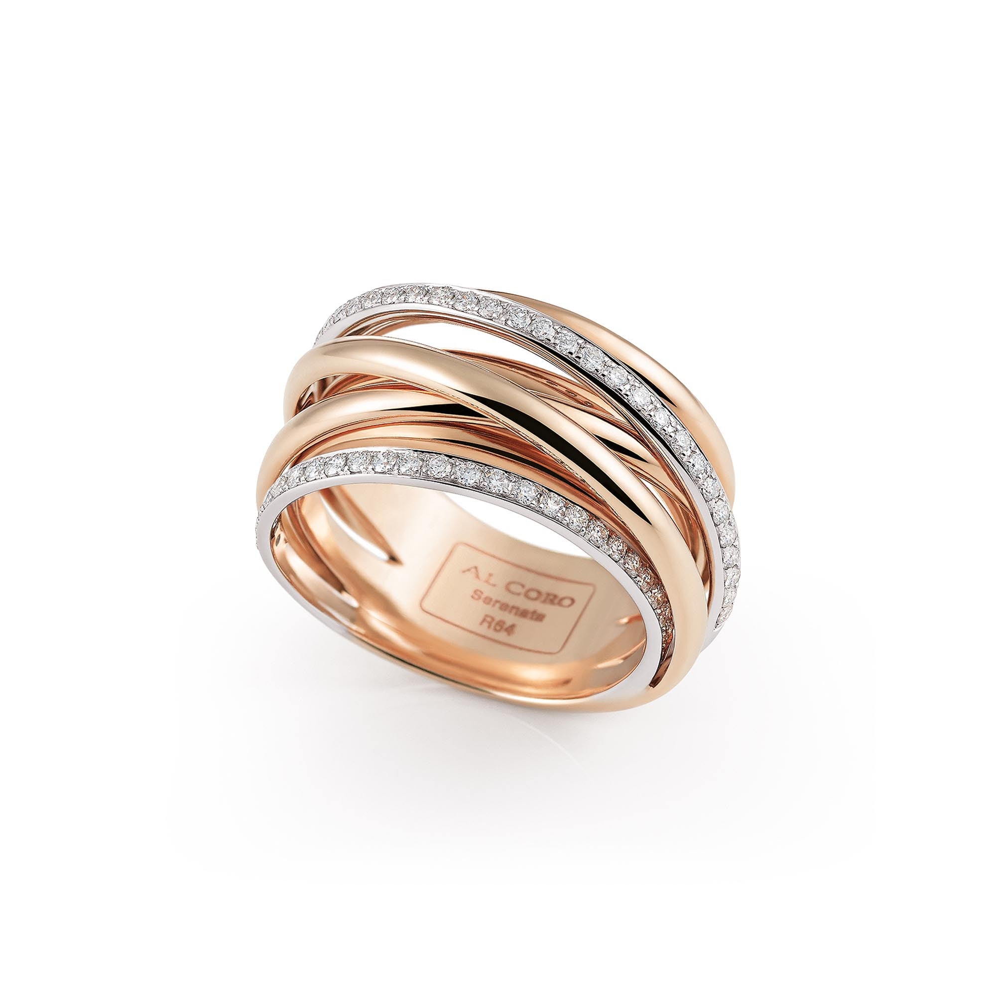 Al Coro Serenata Ring (R6406R) aus Bicolor-Gold mit Diamant