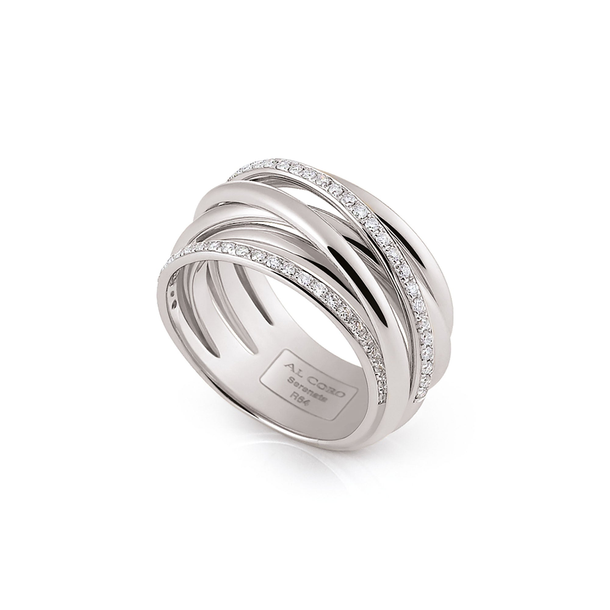 Al Coro Serenata Ring (R6406W) aus Weißgold mit Diamant