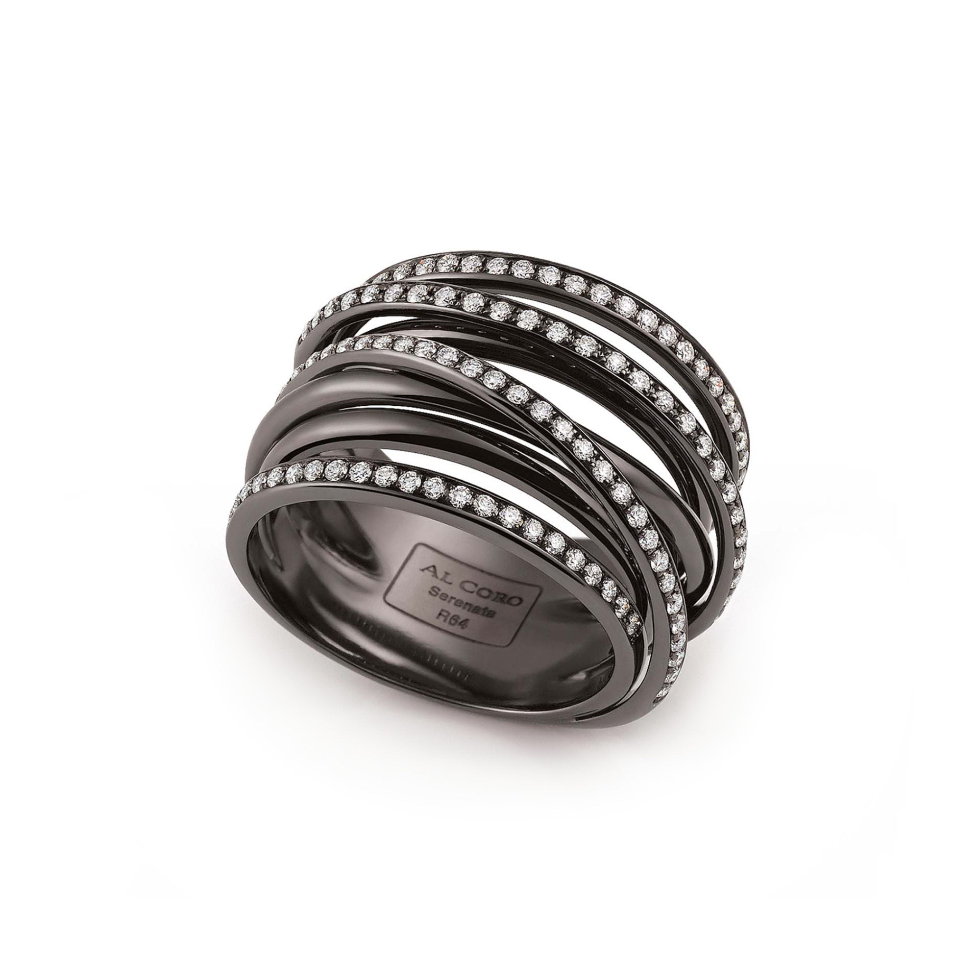 Al Coro Serenata Ring (R6408B) aus Weißgold mit Diamant