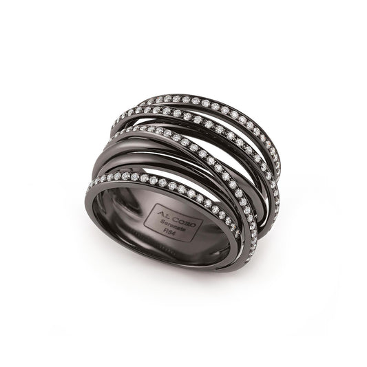 Al Coro Serenata Ring (R6408B) aus Weißgold mit Diamant