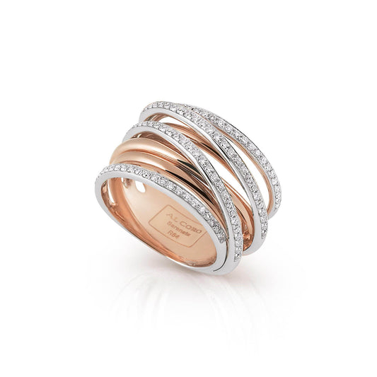 Al Coro Serenata Ring (R6408R) aus Bicolor-Gold mit Diamant