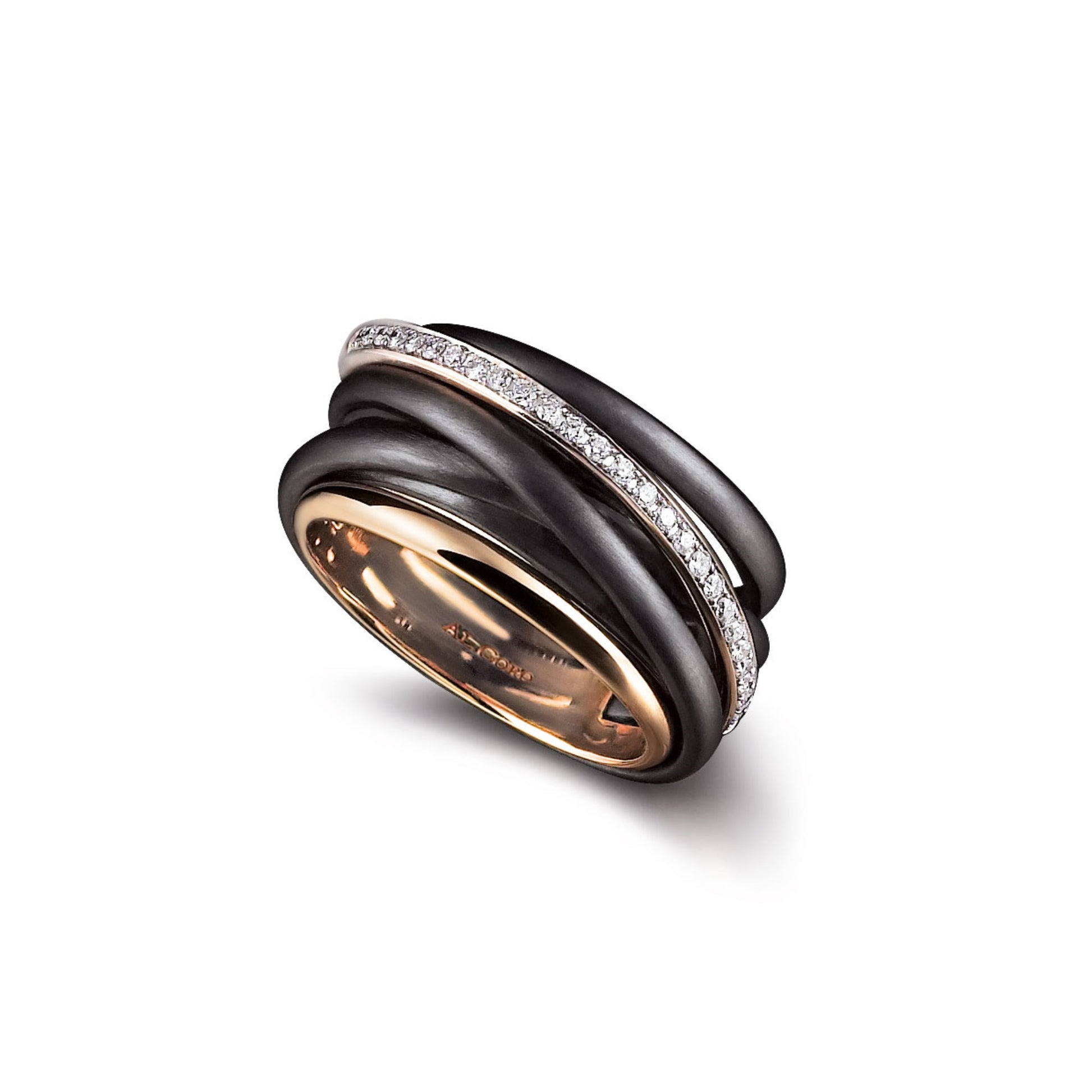 Al Coro Serenata Ring (R7209R) aus Bicolor-Gold mit Diamant