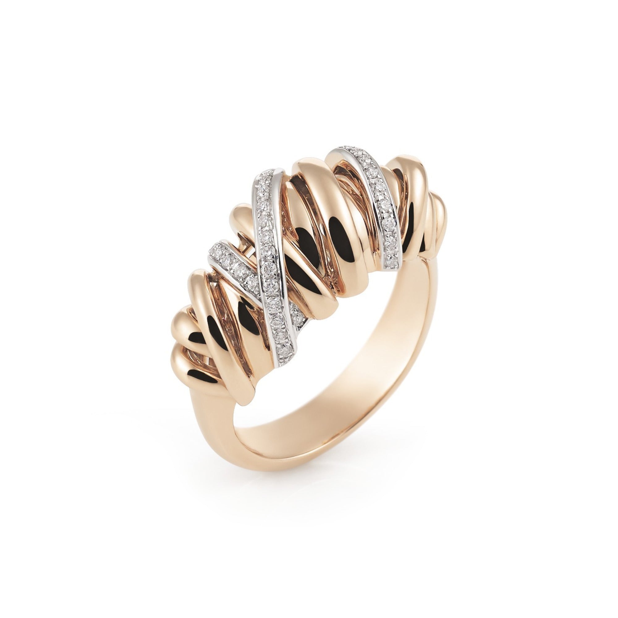 Al Coro Serenata Ring (R7683WR) aus Bicolor-Gold mit Diamant