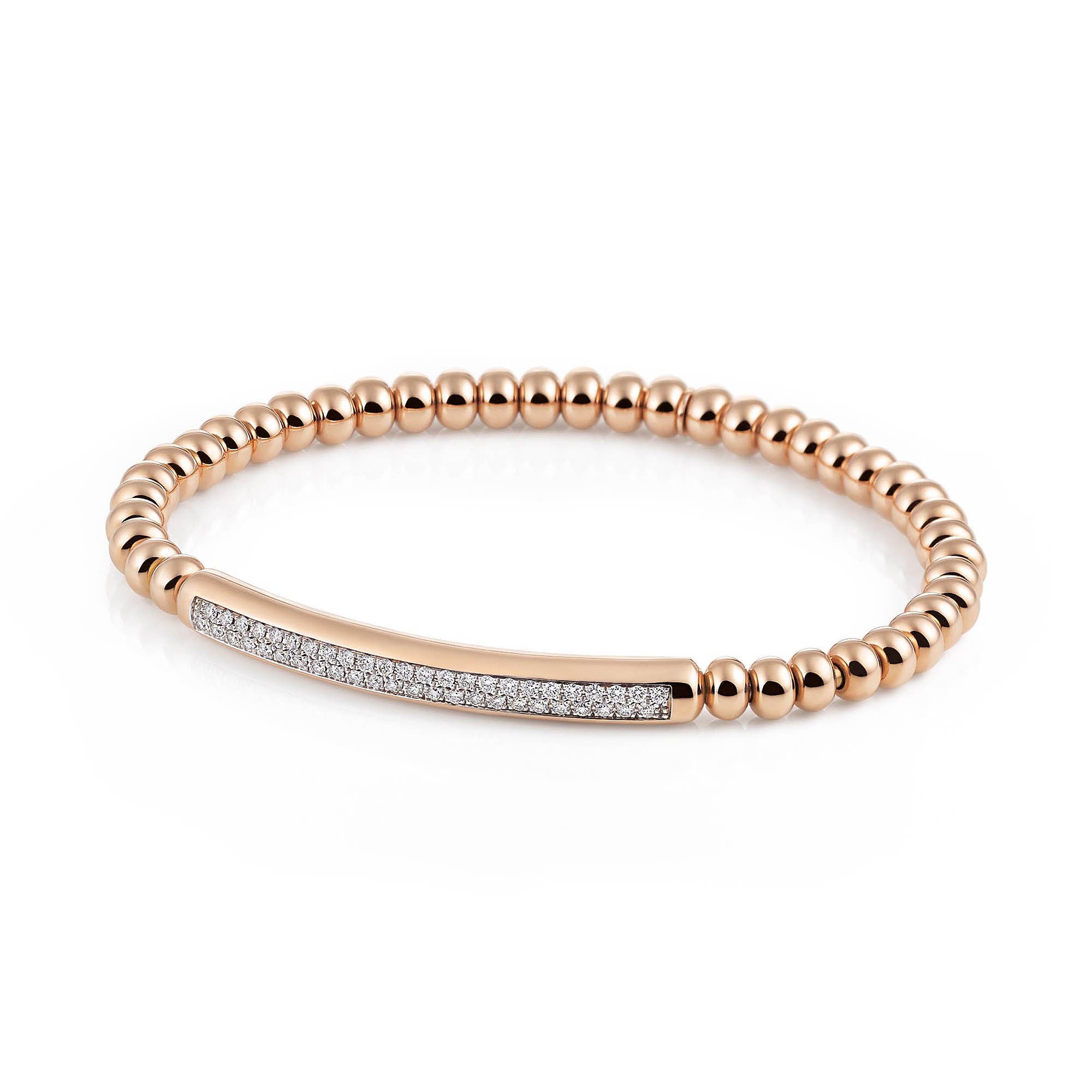 Al Coro Stretchy Armband (A103R) aus Gelbgold mit Diamant