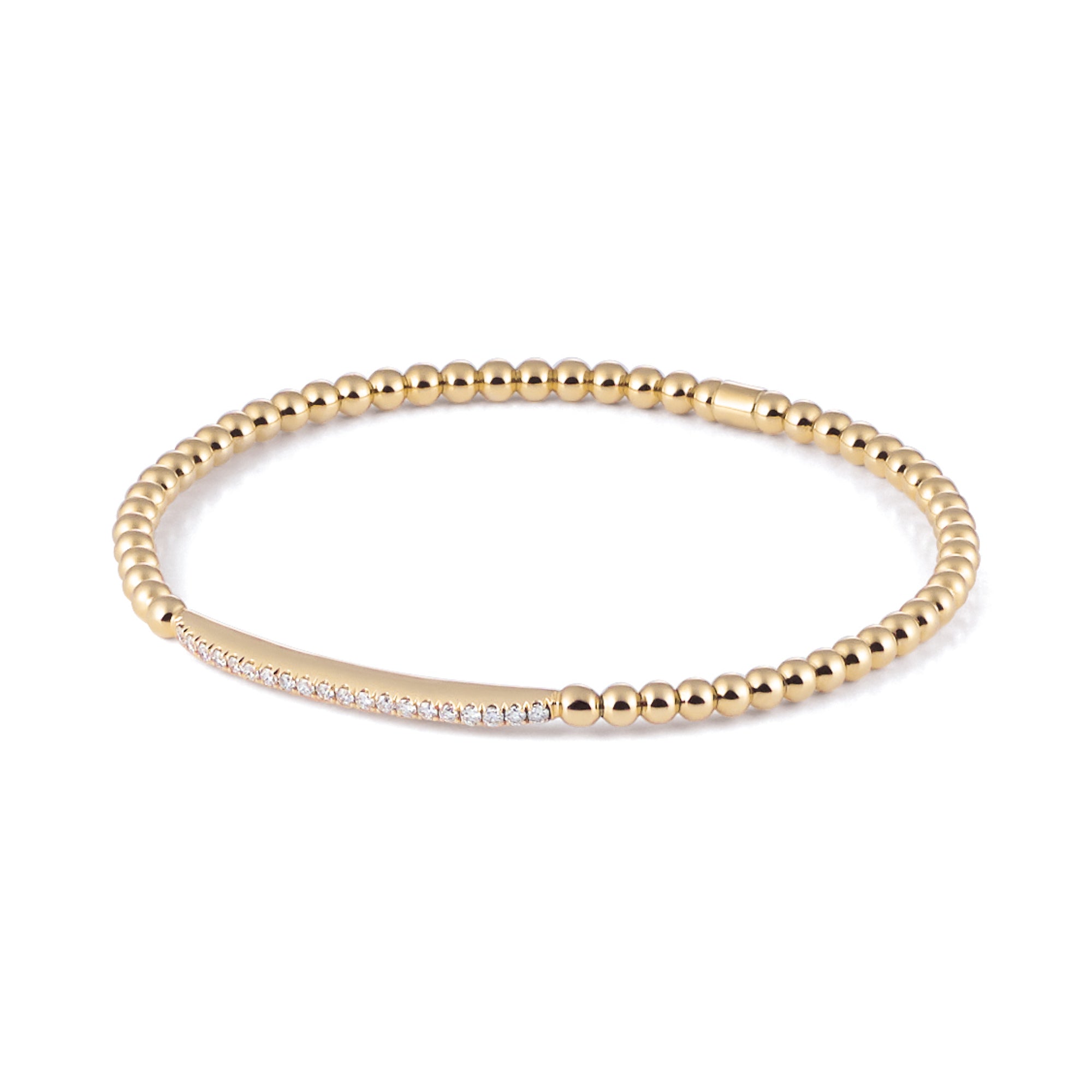 Al Coro Stretchy Armband (A105G) aus Gelbgold mit Diamant
