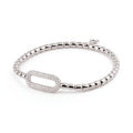 Al Coro Stretchy Armband (A109W) aus Weißgold mit Diamant