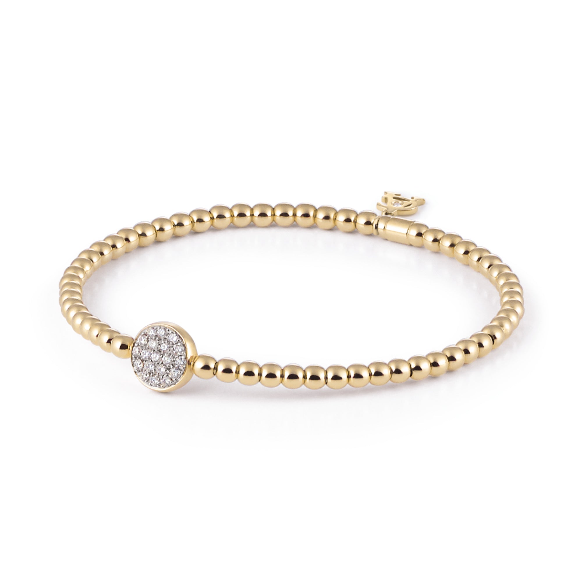 Al Coro Stretchy Armband (A150G) aus Bicolor-Gold mit Diamant