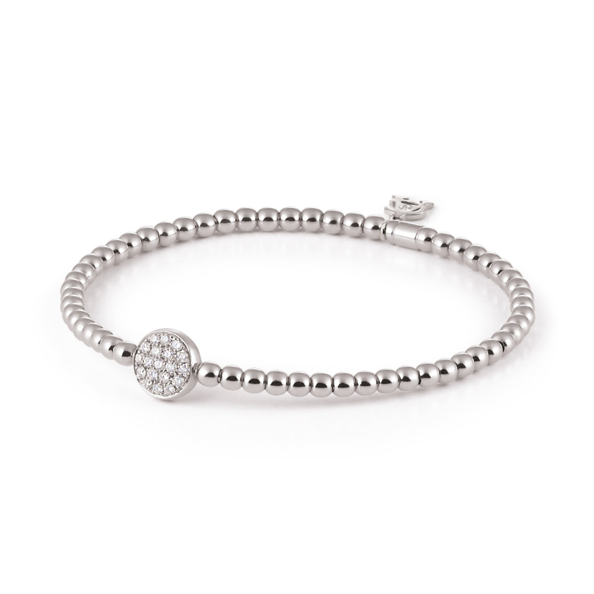 Al Coro Stretchy Armband (A150W) aus Weißgold mit Diamant