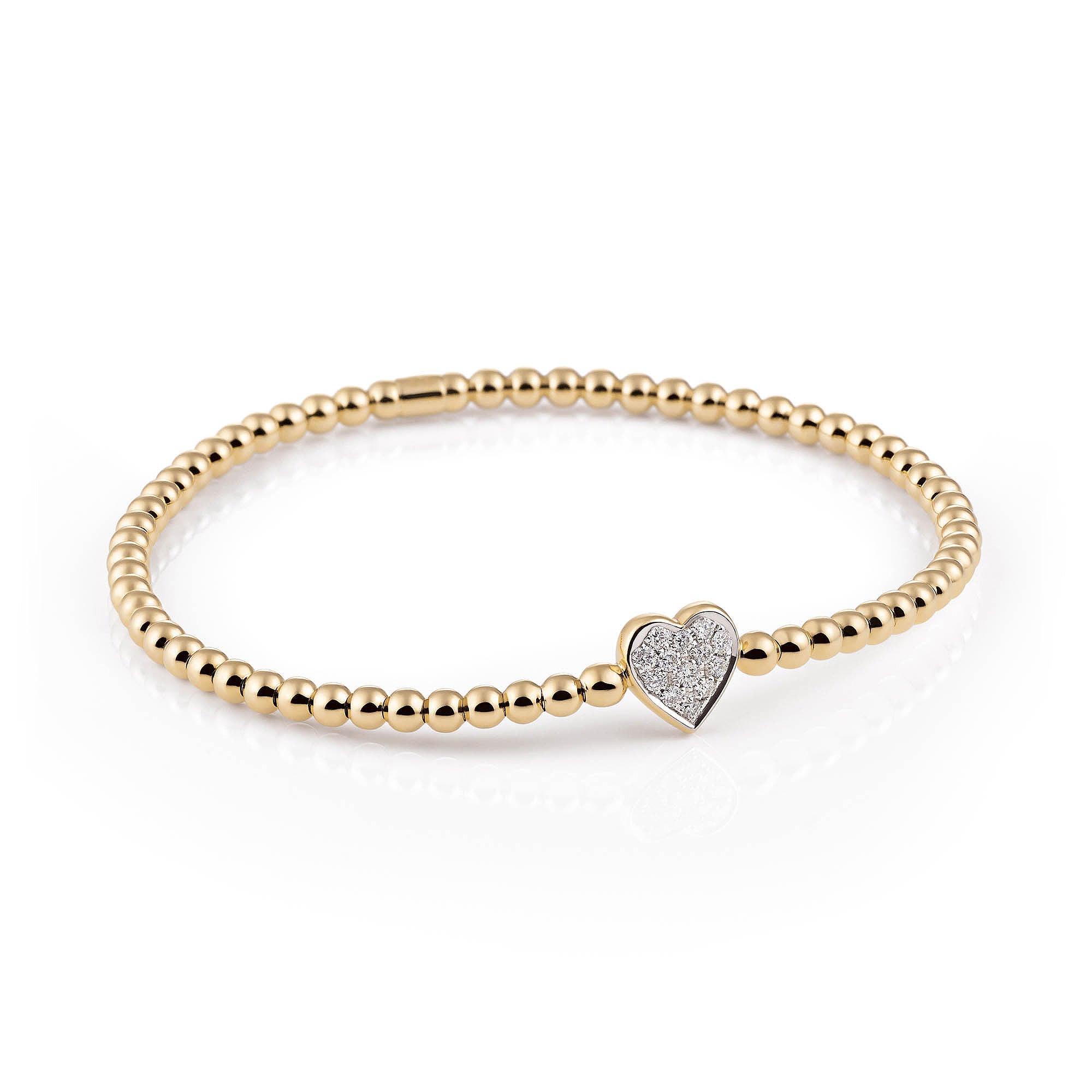 Al Coro Stretchy Armband (A160G) aus Gelbgold mit Diamant
