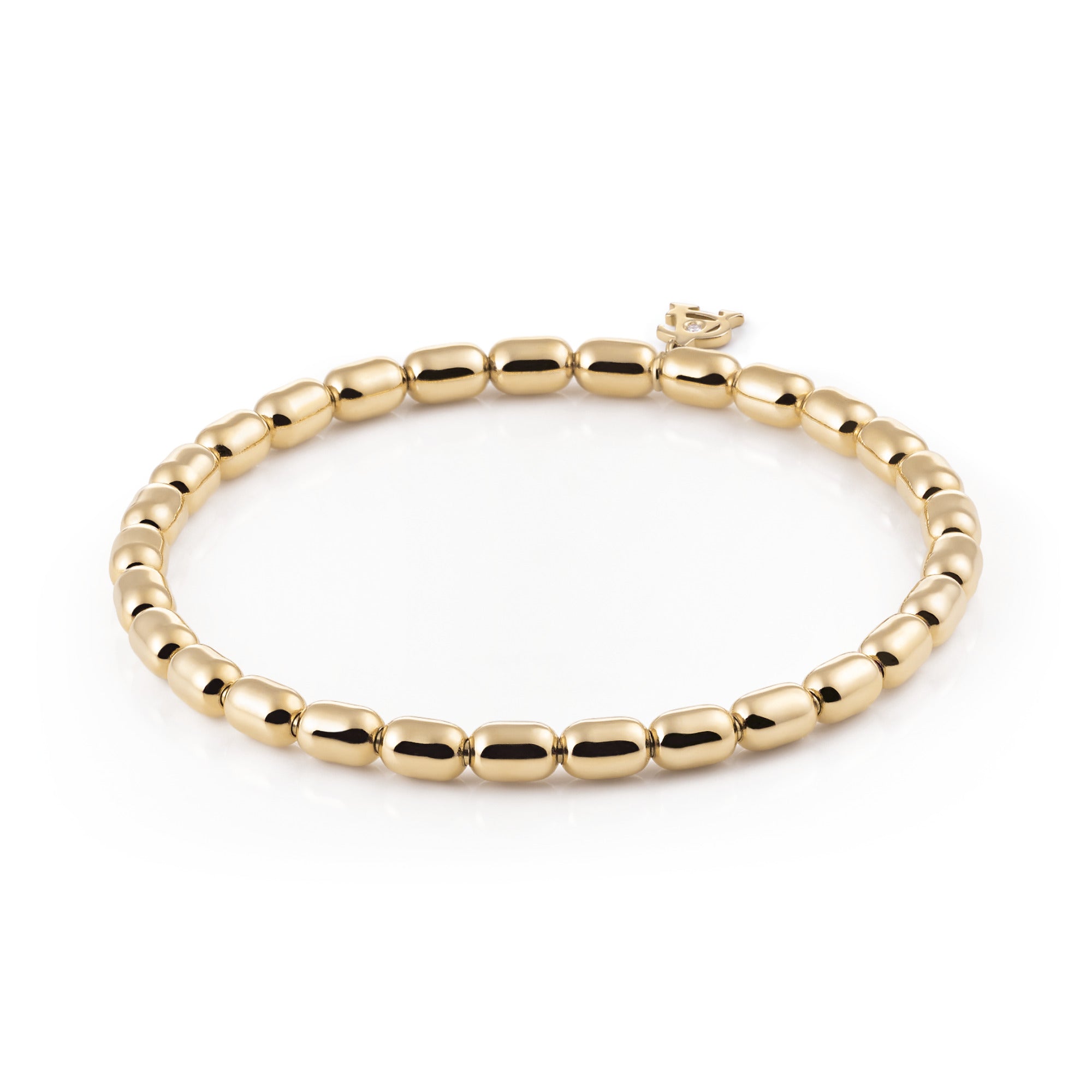 Al Coro Stretchy Armband (A204G) aus Gelbgold mit Diamant