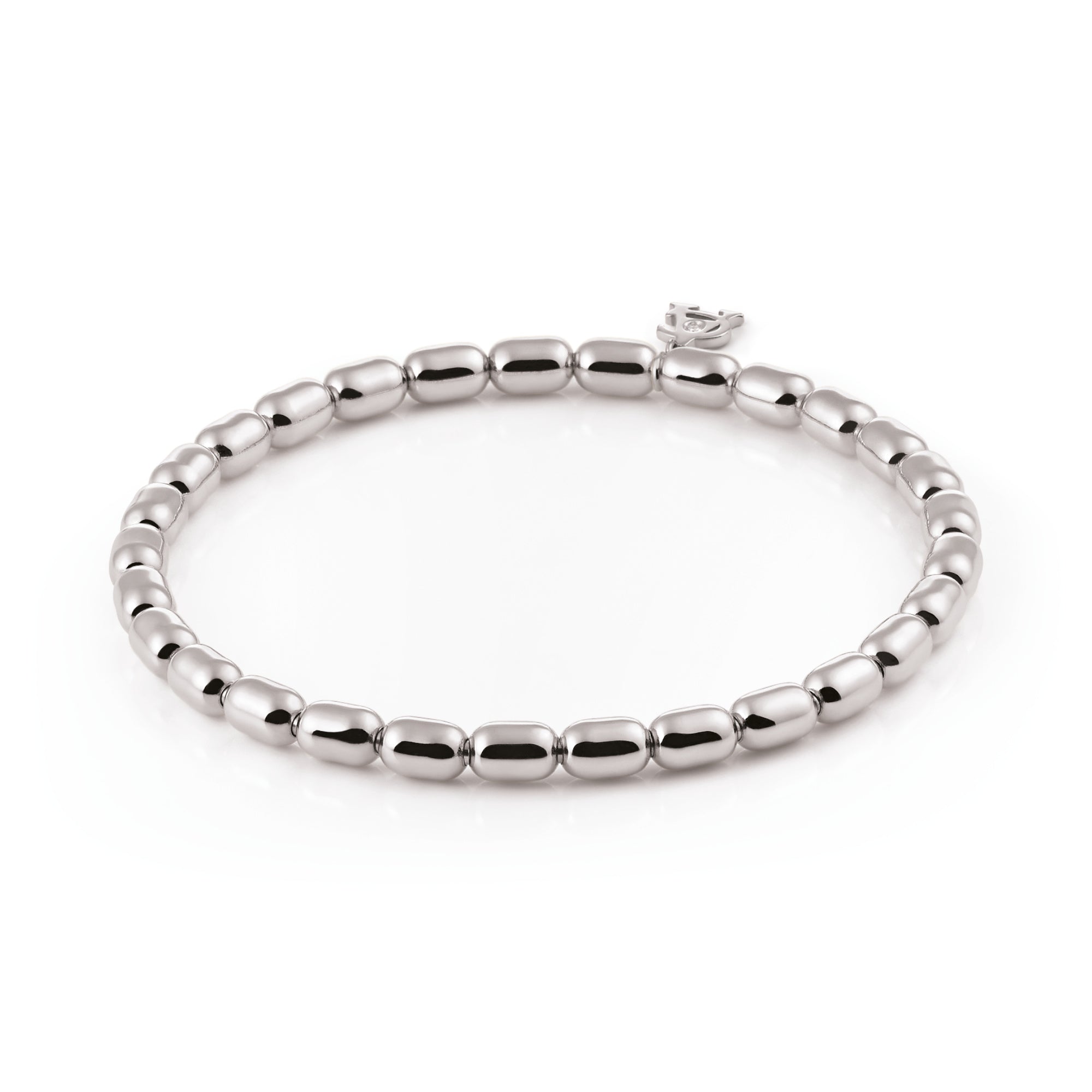 Al Coro Stretchy Armband (A204W) aus Weißgold mit Diamant