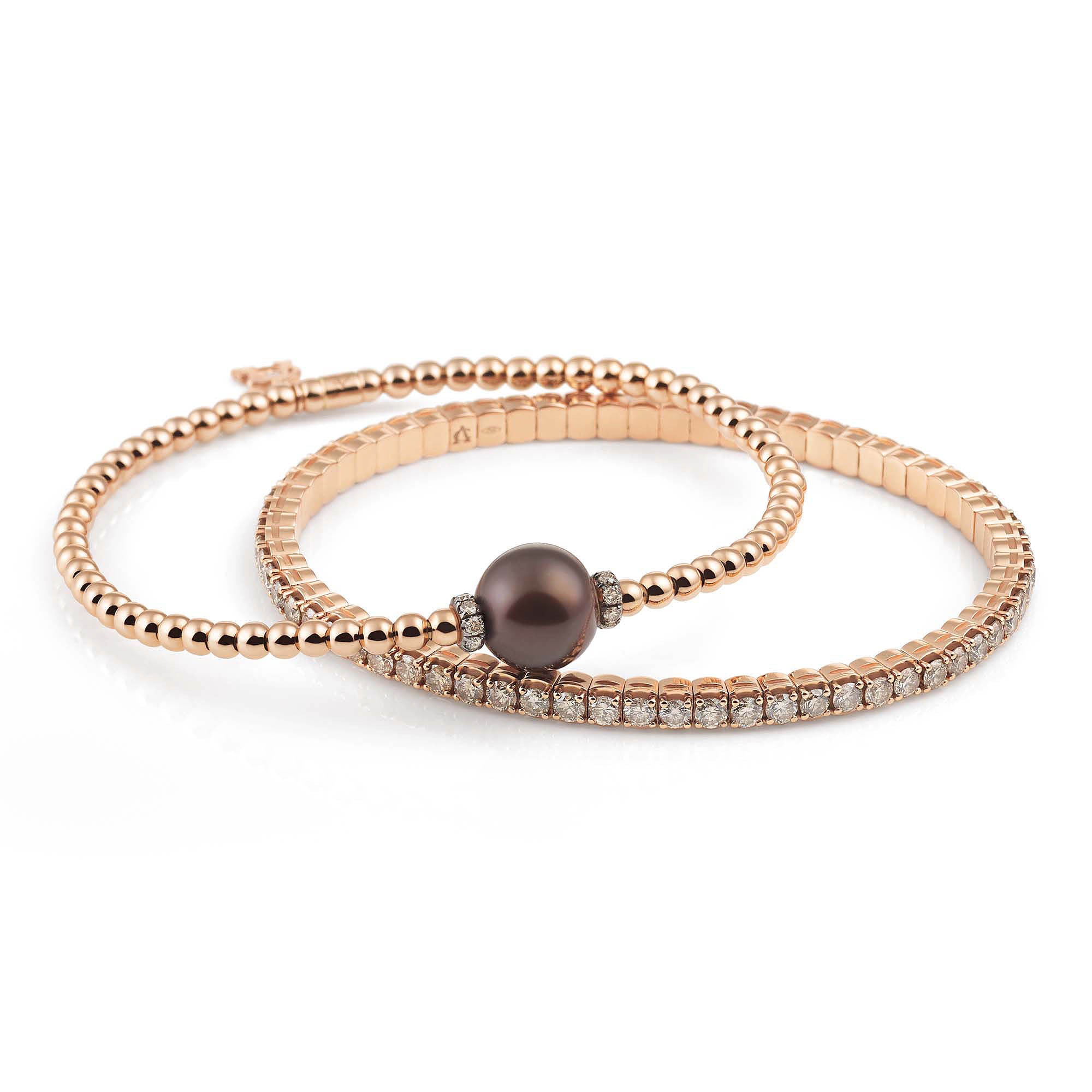 Al Coro Stretchy Armband (A290BR) aus Roségold mit Diamant