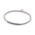 Al Coro Stretchy Armband (A350BSW17) aus Weißgold mit Diamant und Saphir