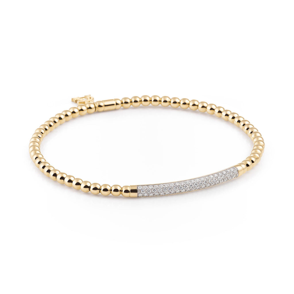 Al Coro Stretchy Armband (A350G) aus Gelbgold mit Diamant