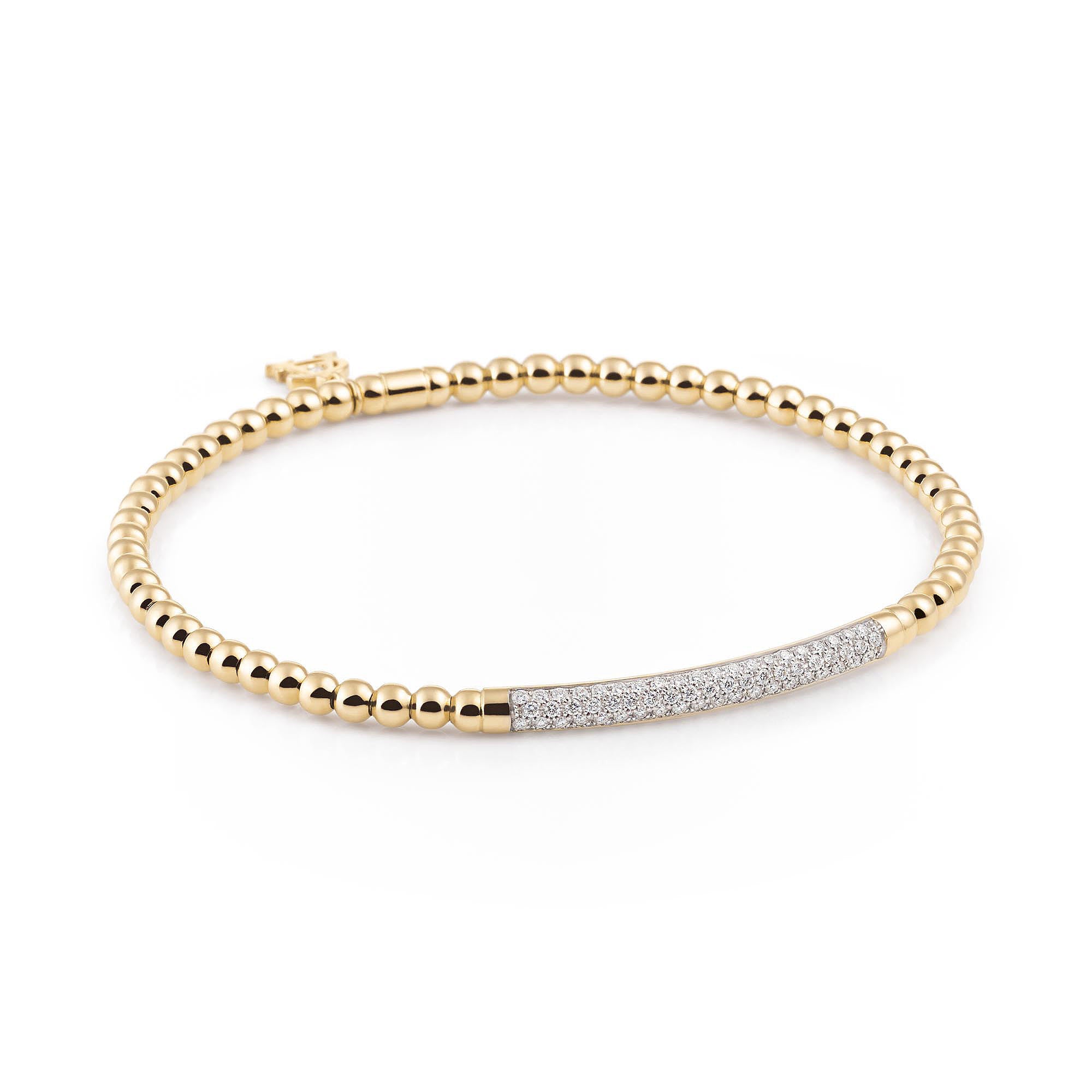 Al Coro Stretchy Armband (A350G) aus Gelbgold mit Diamant