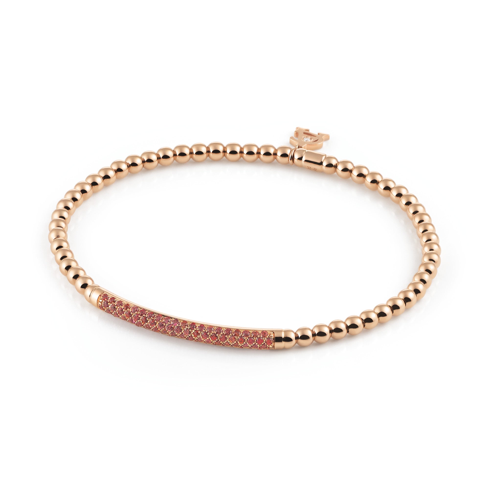 Al Coro Stretchy Armband (A350OSR17) aus Roségold mit Diamant und Saphir