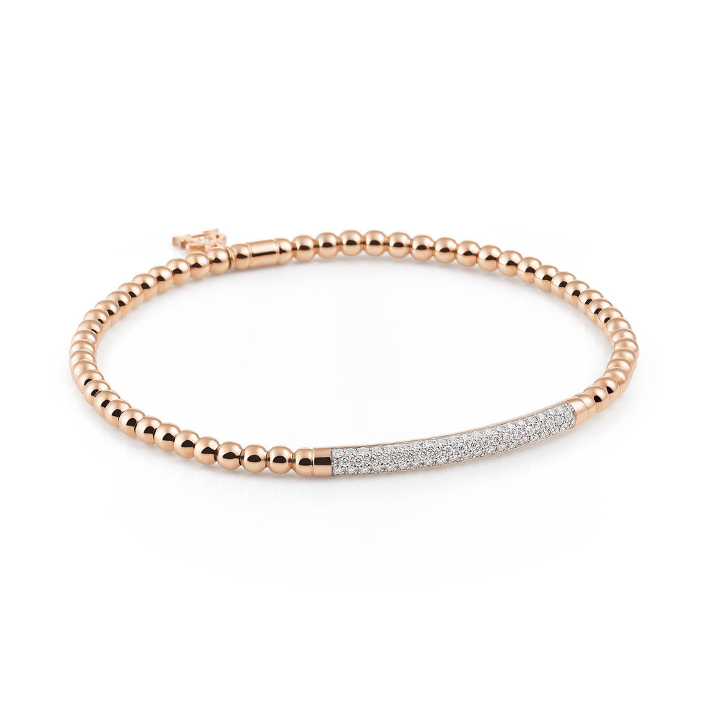Al Coro Stretchy Armband (A350R) aus Rotgold mit Diamant