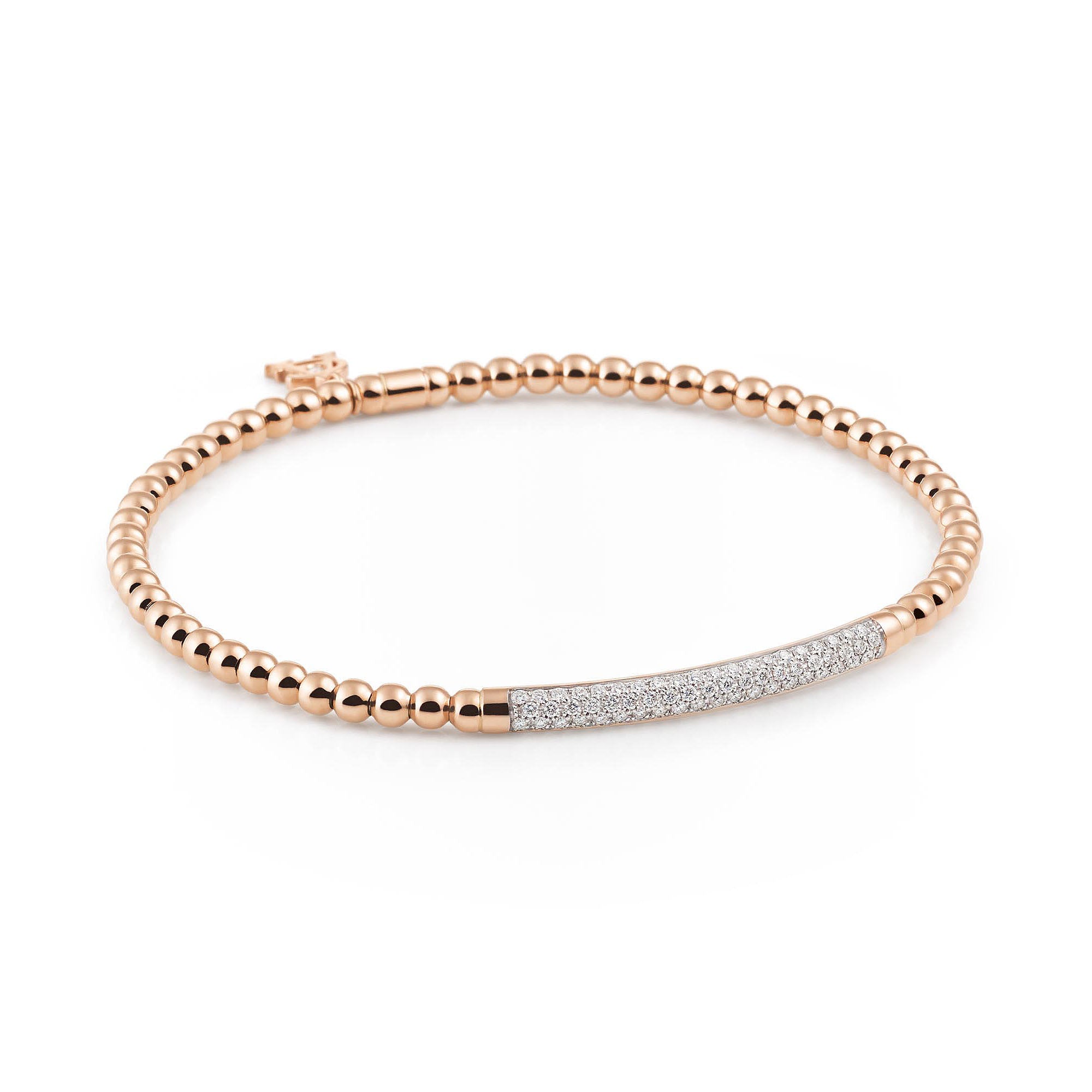 Al Coro Stretchy Armband (A350R) aus Rotgold mit Diamant