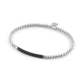 Al Coro Stretchy Armband (A350WB) aus Weißgold mit Diamant und Saphir